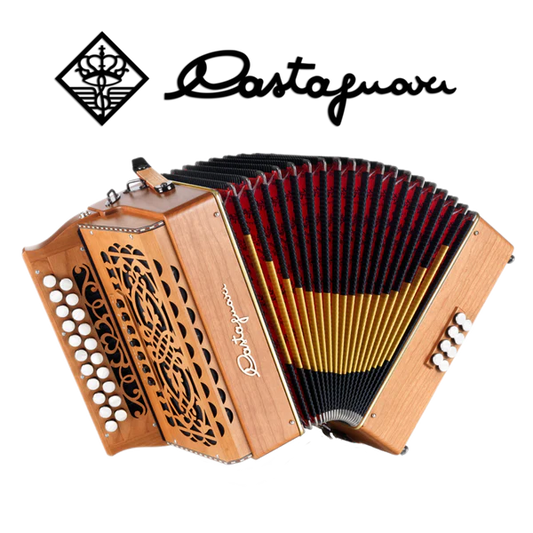 Accordéon diatonique Castagnari MontMartre en bois de cerisier