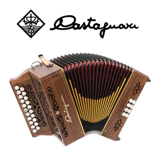 Accordéon diatonique Castagnari Niko en bois de noyer