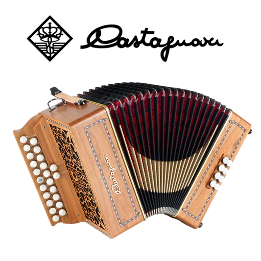Accordéon diatonique Castagnari Stefania en bois de cerisier