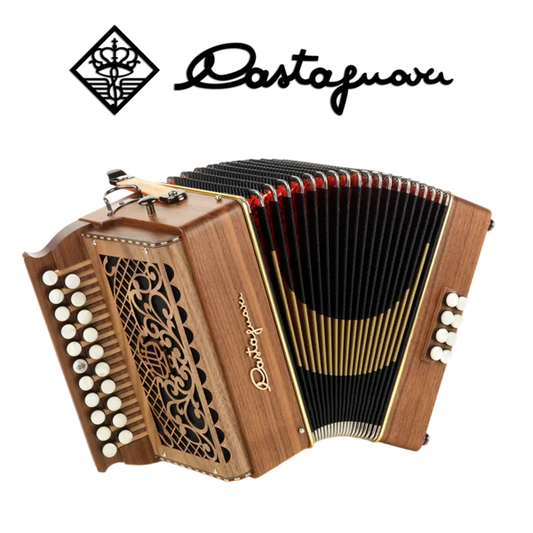 Accordéon diatonique Castagnari Tommy en bois de noyer