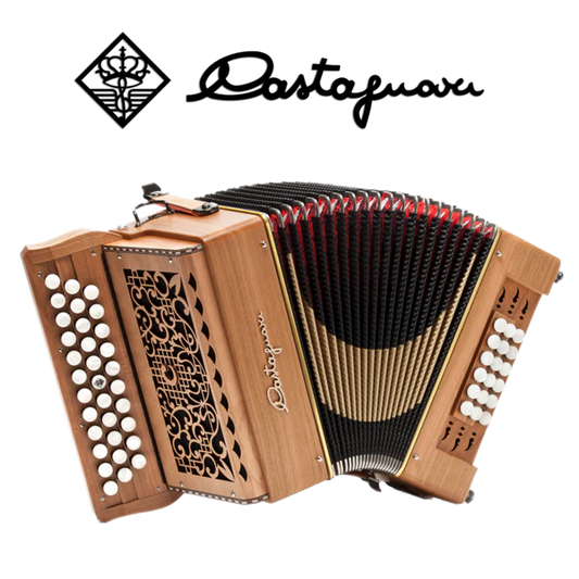 Accordéon diatonique Castagnari 
Big en bois de cerisier