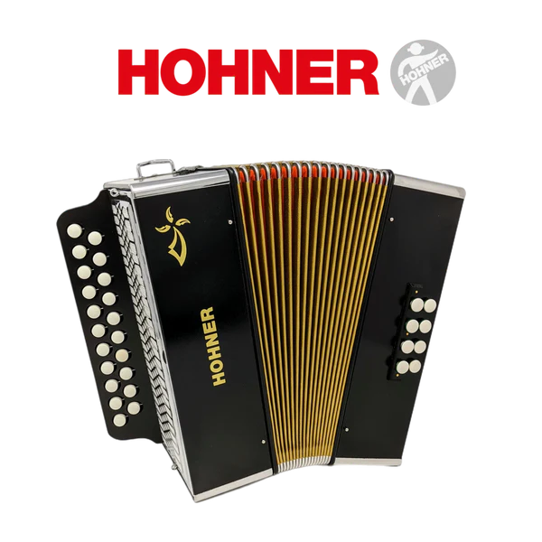 Accordéon diatonique Hohner 2915 à touche bouton couleur noir