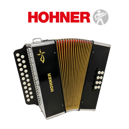 Accordéon diatonique Hohner 2915 à touche bouton couleur noir