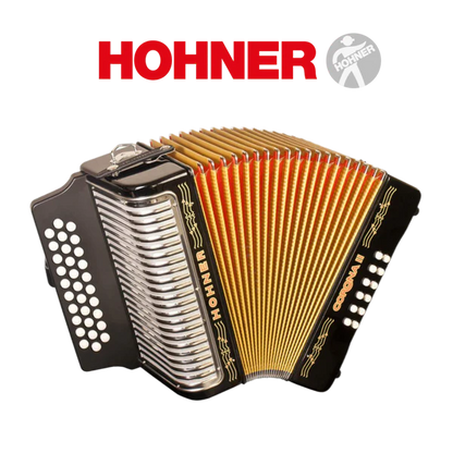 Accordéon diatonique Hohner Corona 2 à touche bouton couleur noir