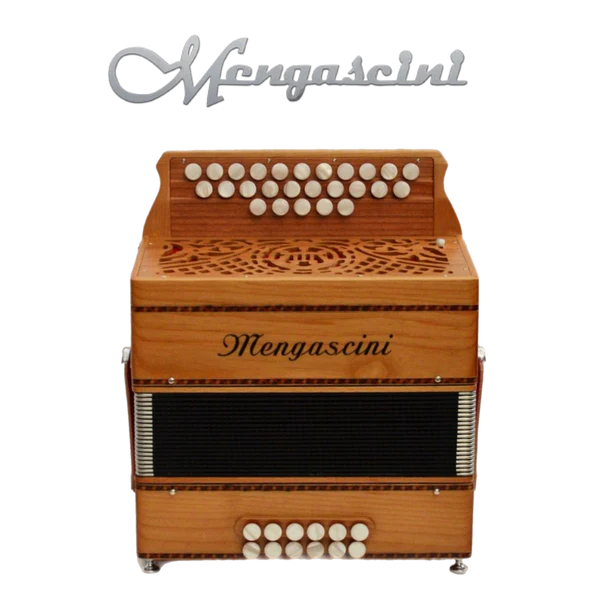 Accordéon diatonique Mengascini D262 à touche bouton couleur bois