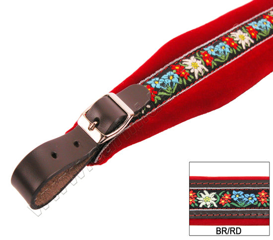 Bretelles D'Accordéon Velours Folk Vue d'angle