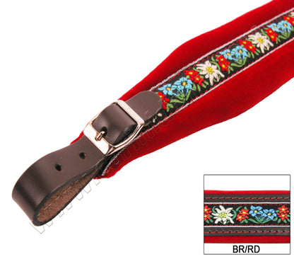 Bretelles D'Accordéon Velours Folk Vue d'angle