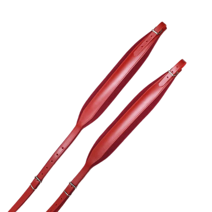 Bretelles D'accordéon en Velours Rouge vue du Dessus