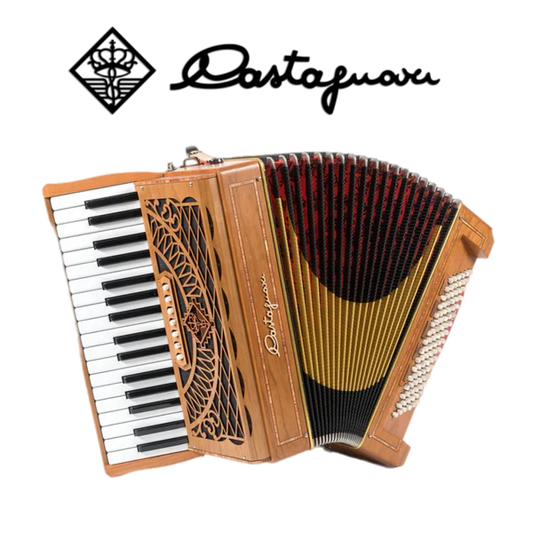 Accordéon chromatique Castagnari 
Magica 3 à touche piano en bois de cerisier