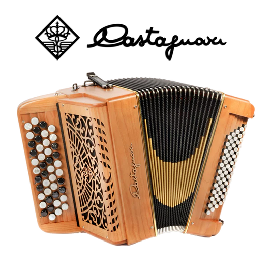 Accordéon diatonique Castagnari 
Magica K3 4 rangs en bois de cerisier