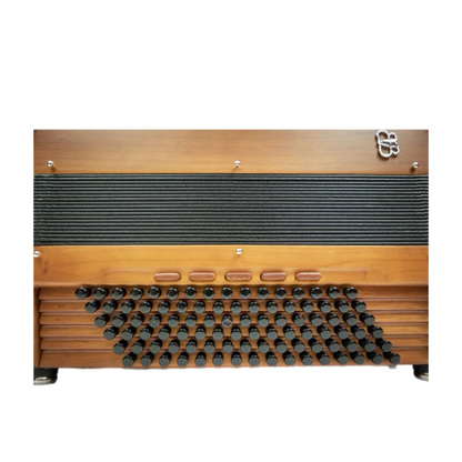 Accordéon Chromatique Ballone Burini Bird en Bois Vue des Basses