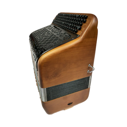 Accordéon Chromatique Ballone Burini Bird en Bois Vue de Côté