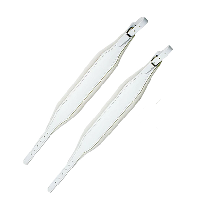 Bretelles D'Accordéon en Velours Blanc Vue du Dessus