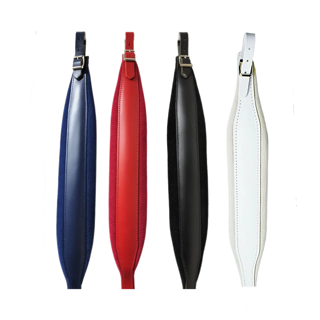 Bretelles d'Accordéon en Velours de Divers Couleurs vue du Dessus