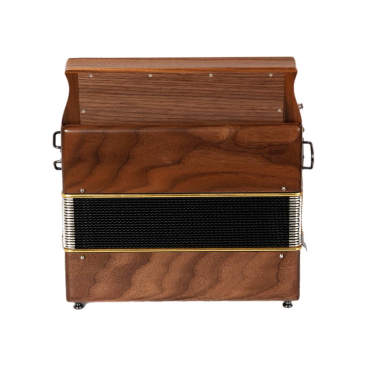 Accordéon Diatonique Castagnari 1914 en Bois de Noyer Vu de Dos