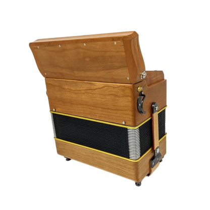 Accordéon Diatonique Castagnari Dinn III en Bois de Cerisier Vu de Dos