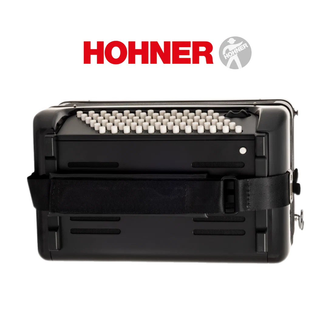 accordéon hohner varia one noir clavier piano vu de dessous