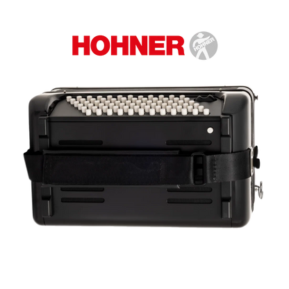 accordéon hohner varia one noir clavier piano vu de dessous