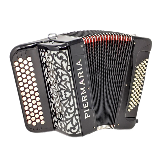 Accordéon Chromatique Piermaria 303 Vu de Face avec Soufflet Ouvert