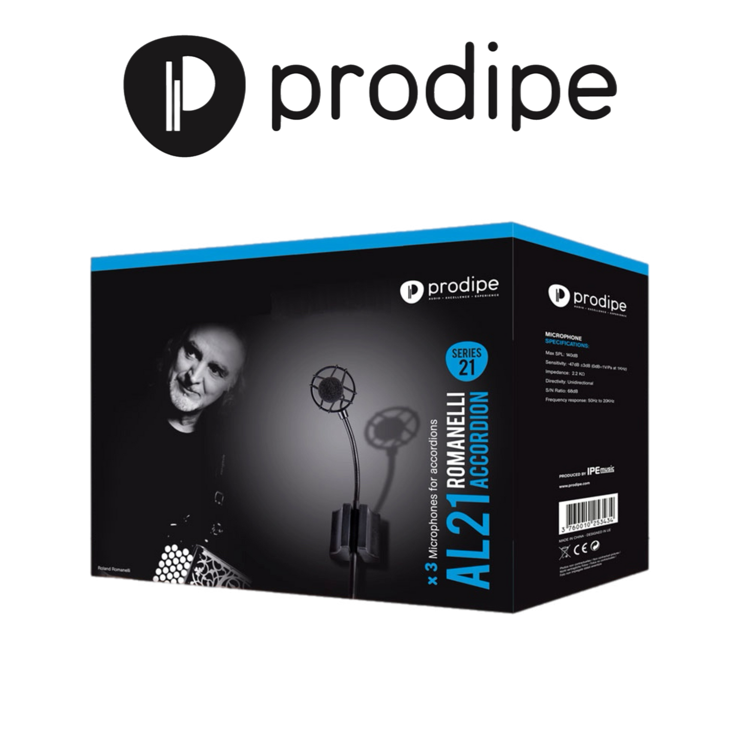 Micro pour Accordéon Prodipe AL21 Romanelli avec son boitier