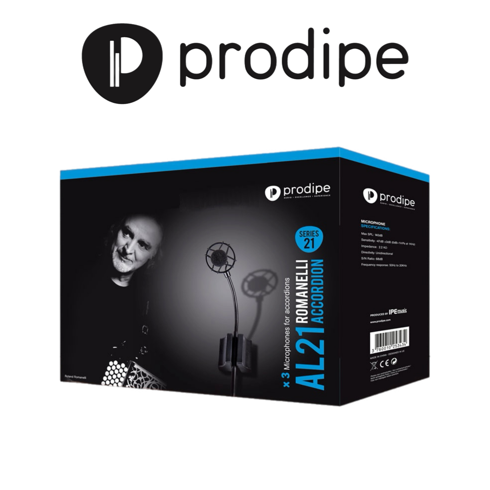 Micro pour Accordéon Prodipe AL21 Romanelli avec son boitier